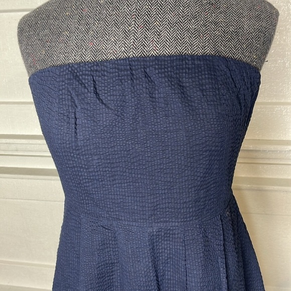 J. Crew Strapless Cotton Dress Built In Bra Pockets Size 4 - Picture 5 of 9